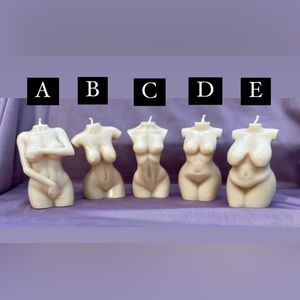 Unique Soy Blend Candle-Sensual Woman's Body Goddess- color in Snowflake Ivory